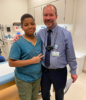 Aissam Dam received a breakthrough gene therapy treatment that changed his profound deafness to mild-to-moderate hearing loss, says Children’s Hospital of Philadelphia otolaryngologist John Germiller, MD, PhD.